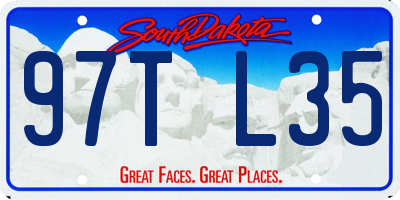 SD license plate 97TL35