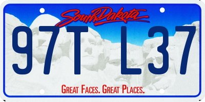 SD license plate 97TL37