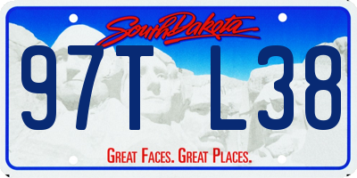 SD license plate 97TL38