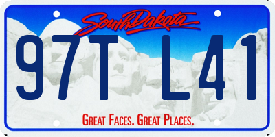 SD license plate 97TL41