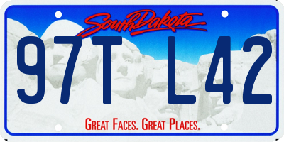 SD license plate 97TL42