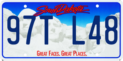 SD license plate 97TL48