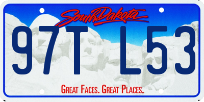 SD license plate 97TL53