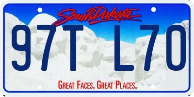 SD license plate 97TL70