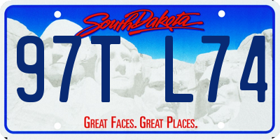 SD license plate 97TL74