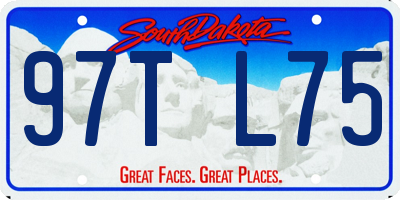 SD license plate 97TL75