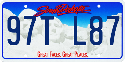 SD license plate 97TL87