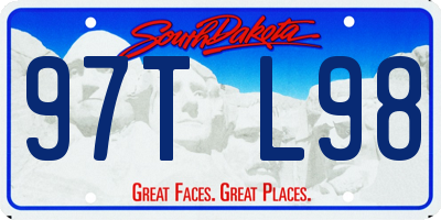 SD license plate 97TL98