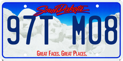 SD license plate 97TM08