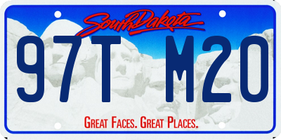 SD license plate 97TM20