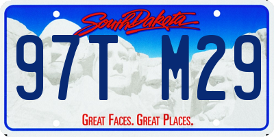 SD license plate 97TM29