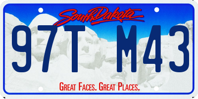 SD license plate 97TM43