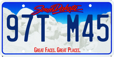 SD license plate 97TM45