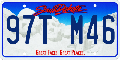 SD license plate 97TM46