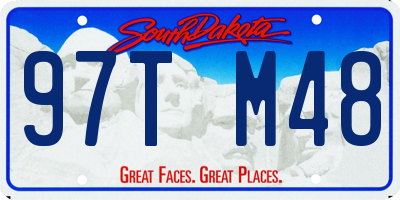 SD license plate 97TM48