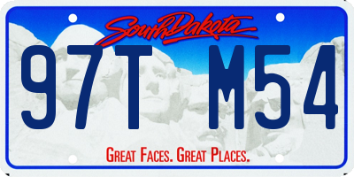 SD license plate 97TM54