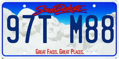 SD license plate 97TM88