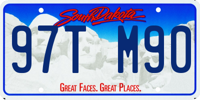 SD license plate 97TM90