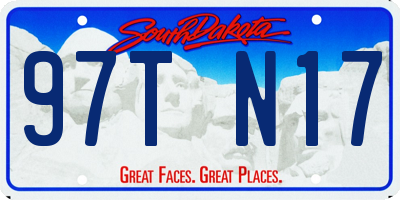 SD license plate 97TN17