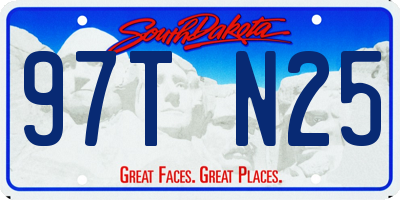 SD license plate 97TN25