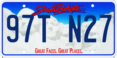 SD license plate 97TN27