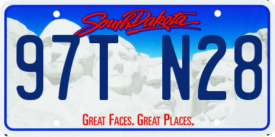 SD license plate 97TN28