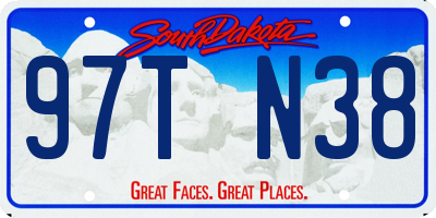 SD license plate 97TN38