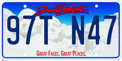 SD license plate 97TN47