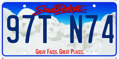 SD license plate 97TN74