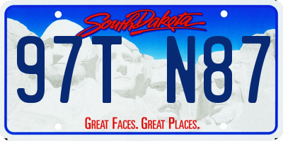 SD license plate 97TN87