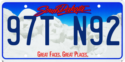 SD license plate 97TN92