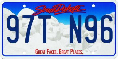 SD license plate 97TN96