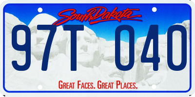 SD license plate 97TO40