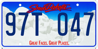 SD license plate 97TO47