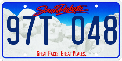 SD license plate 97TO48