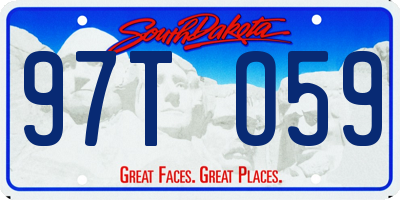 SD license plate 97TO59