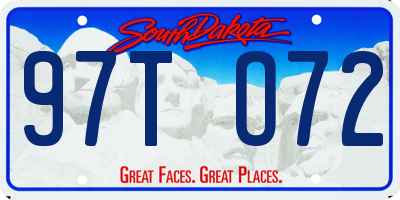 SD license plate 97TO72