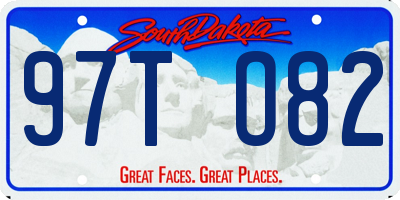 SD license plate 97TO82