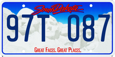 SD license plate 97TO87