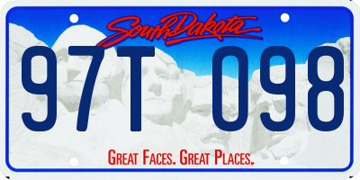 SD license plate 97TO98