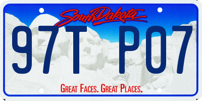 SD license plate 97TP07