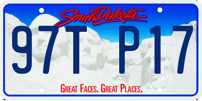 SD license plate 97TP17
