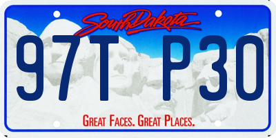 SD license plate 97TP30