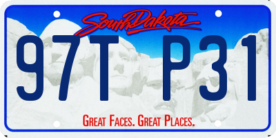 SD license plate 97TP31
