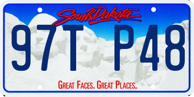 SD license plate 97TP48