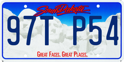 SD license plate 97TP54