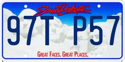 SD license plate 97TP57