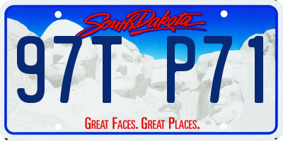 SD license plate 97TP71
