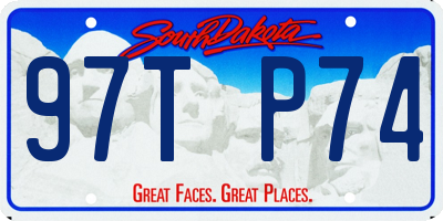 SD license plate 97TP74