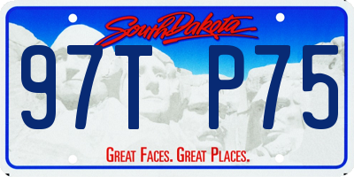SD license plate 97TP75